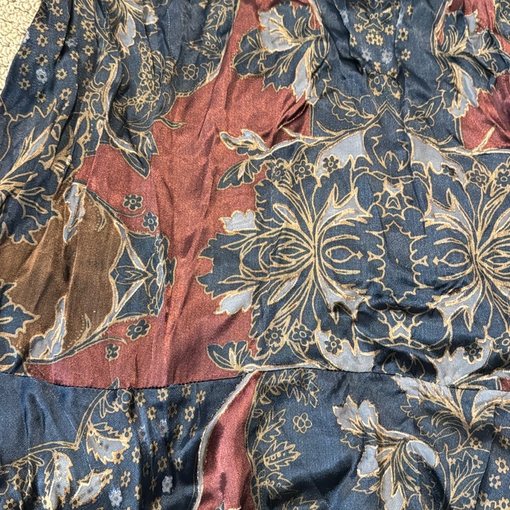 Free People Navy Blue & Burgundy  Halter Top - Picture 7 of 10